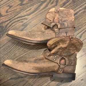 Frye Harness Ankle Boots Size 9.5